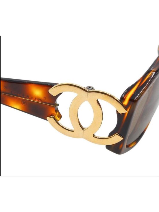 Chanel Side CC Logo Tortoiseshell Sunglasses Eyewear